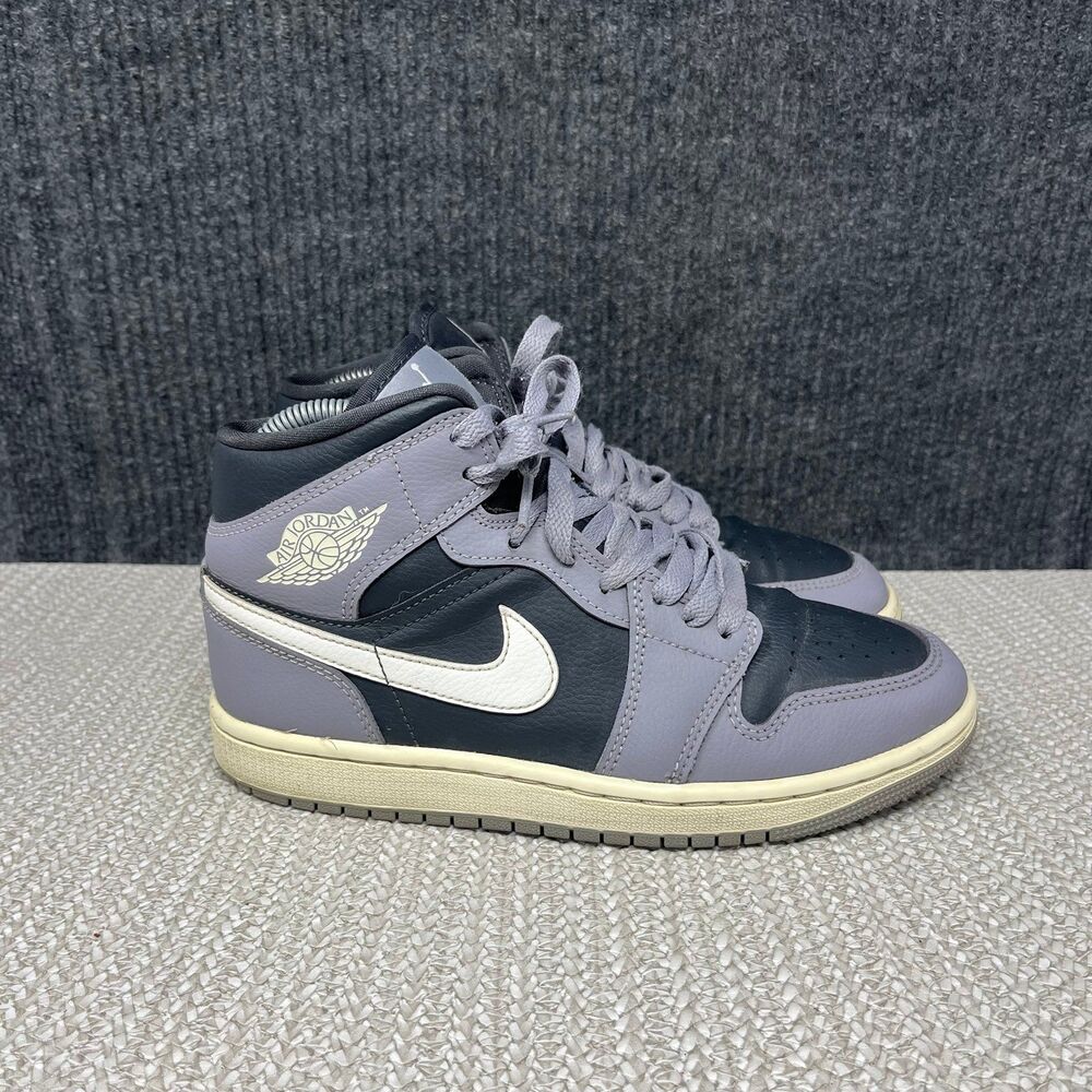 Nike Air Jordan 1 Mid Cement Grey Anthracite Shoes Women’s 6.5 BQ6472-022